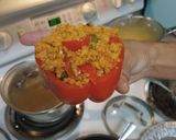 A picture of step 9 of Thanksgiving Stuffed Peppers.