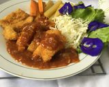 Foto langkah ke 5 dari resep Chicken Katsu with blackpepper sauce.
