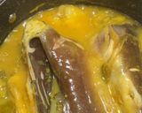 Gambar langkah 4 resipi Gulai Tempoyak Ikan Baung.