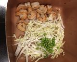 A picture of step 4 of Thai Peanut Shrimp with Edamame.