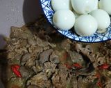 Foto langkah ke 4 dari resep Kangkung Cah Daging Telur Puyuh.