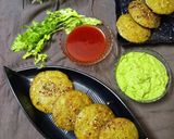 A picture of step 7 of Green moong Idli.