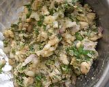 A picture of step 1 of Spinach peanut cheese tikkis.