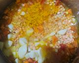 A picture of step 3 of Dal sorba (protein rich healthy soup) one pot soup.