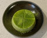 A picture of step 7 of Matcha (green tea) panna cotta.