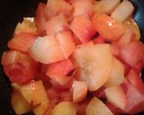 A picture of step 10 of Peppery chicken with a plum glaze.