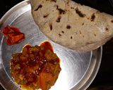 A picture of step 1 of Bajra Roti.