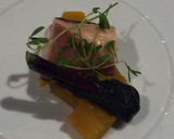 Foto del paso 6 de la receta: Pulpo asado con textura de batata y cebolletas en tempura negra