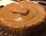 A picture of step 8 of Coffee Lotus baked Cheesecake.