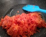 A picture of step 1 of Carrot Halwa stuffed Chila with Rabdi.