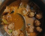 A picture of step 4 of Soya Manchurian.