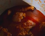 A picture of step 5 of Shaljam Gosht.