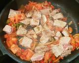 Foto del paso 7 de la receta Arroz Basmati frito con Ternera, Papaya y variado de Verduras