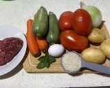 A picture of step 1 of Albondigas (Mexican Meatballs).