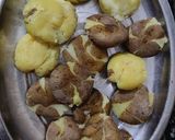 A picture of step 1 of Cajun potato.