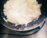 A picture of step 1 of Coconut Mithai.