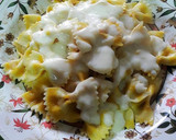 Foto del paso 21 de la receta: Farfalle de limón y cúrcuma en salsa de chocolate blanco y frutos secos
