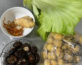 栗子香菇燴刈菜（素）的食譜步驟1照片