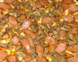 Foto langkah ke 3 dari resep Pizza Sosis Daging Teflon.
