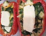 Foto del paso 4 de la receta: Morrón relleno de Espinaca, queso y huevos