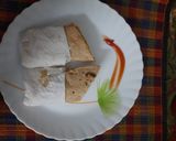 A picture of step 5 of Paneer Roll.