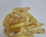 A picture of step 3 of Fried Sweet Potato & Potato Fries. (Vrat / Fast).