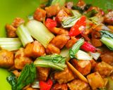 Foto langkah ke 3 dari resep Sawi Tempe Bumbu Kecap.