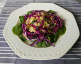 Foto del paso 8 de la receta: Ensalada de espinacas, coles y tofu con vinagreta de hierbabuena