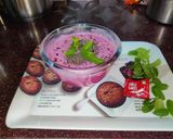 A picture of step 4 of Beetroot Curd.