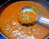 A picture of step 10 of Shahi paneer matar masala.