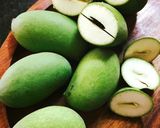 A picture of step 1 of Stuff mango pickle.