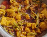 A picture of step 7 of Gvar Dhokli Sabzi.