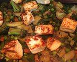 A picture of step 7 of Paneer Veggie Bhaaji.