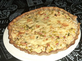 Tarta de pollo y puerro