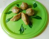 A picture of step 6 of Puran Kozhukattai with Channa, Jaggery, and Coconut Filling.