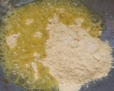 A picture of step 3 of Radish(mooli) with Besan.