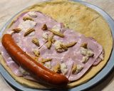 Magyaros "palacsinta szusi" recept fázis 4 fotója
