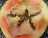 A picture of step 1 of Nethiram banana ripe & Papaya half ripe halwa.