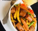 A picture of step 5 of SPICYSAUSAGE FRENCHFRIES & PINEAPPLE SHAKE by maryumms_cuisine.