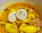 Foto langkah ke 3 dari resep Gulai sotong isi tahu telur.