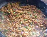 A picture of step 3 of Soya keema matar.