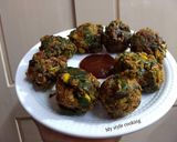 A picture of step 5 of Corn spinach pakoda.