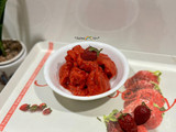 سوربه (بستنی یخی) توت فرنگی🍓 strawberry sorbet