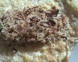 A picture of step 4 of Omurice( omellet with rice.