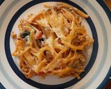 Tejszínes rakott tészta darált hússal recept fázis 4 fotója