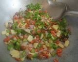 A picture of step 3 of Veg Poha.