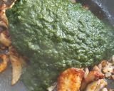 A picture of step 3 of Creamy Mushroom Palak Paneer.