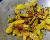 A picture of step 3 of Spiny Gourd(Kantola) Potato Fry(no onion garlic).