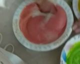 A picture of step 3 of Rainbow cake.