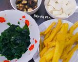 Hình bước làm 1 của món Canh chay rong biển đậu hủ,nấm hương và tàu hủ ky